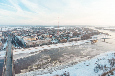 Зимний город с высоты. Фотоподборка